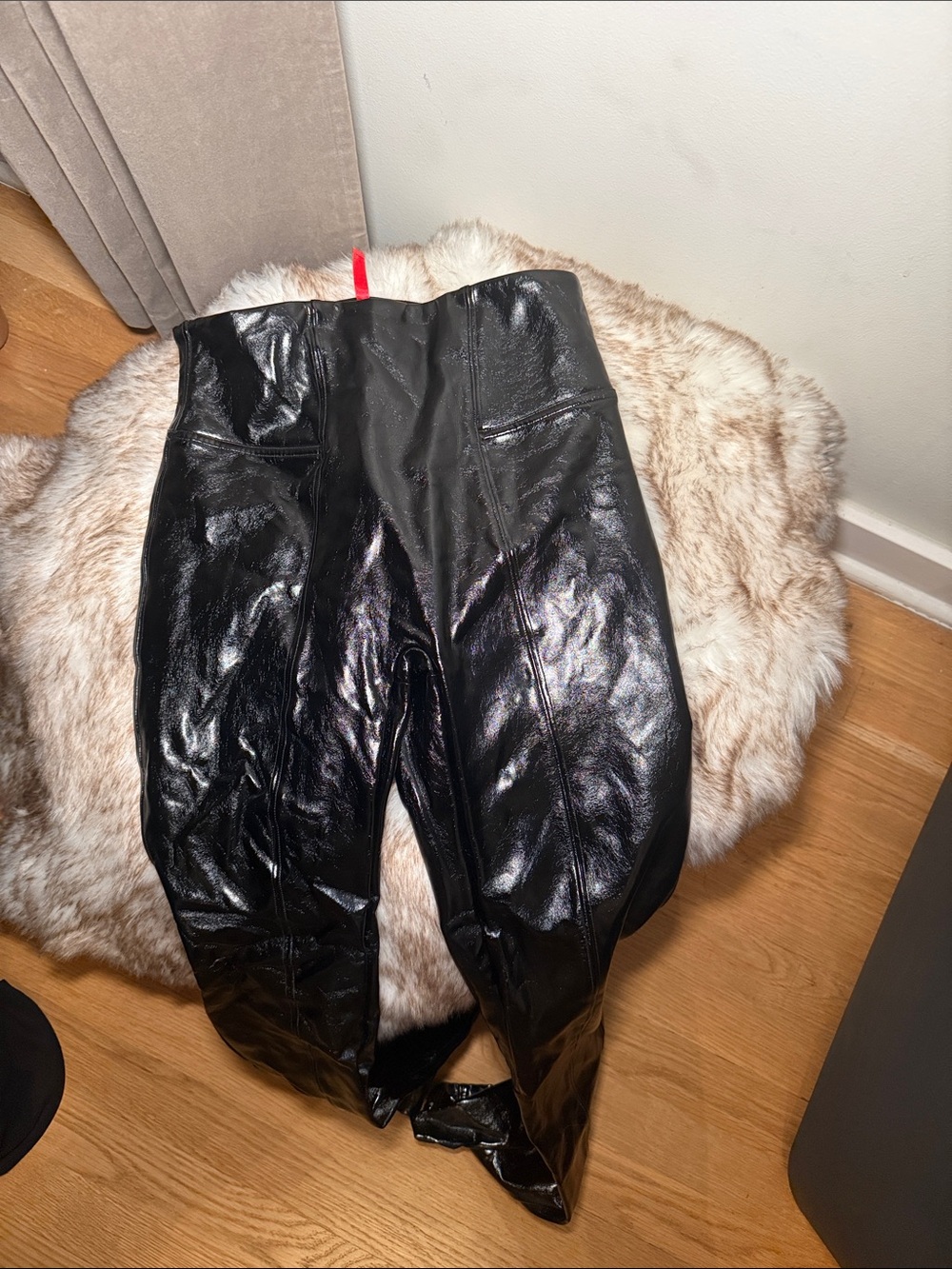 SPANX Black Faux Leather leggings